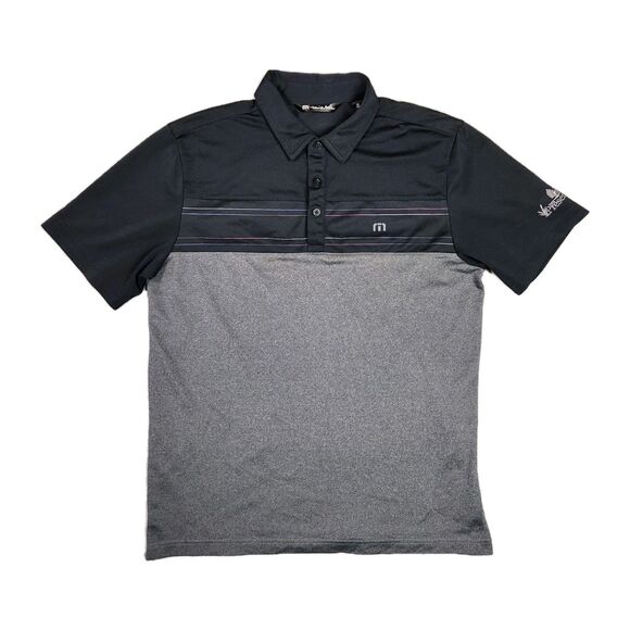Travis Mathew‎ Polo Shirt Mens M Embroided Golf Course Logo Preppy Country Club - Picture 1 of 10